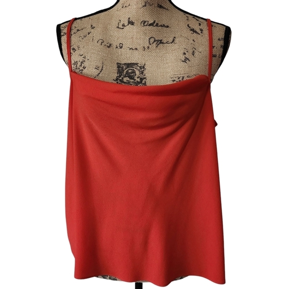 TopShop Watermelon Red Cowl Neck Camisole - size 10 - Picture 1 of 7